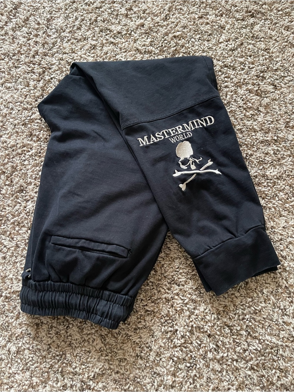 Mastermind World Black Skull Logo Joggers Track Pants Size 50 (US L) Japan - Picture 14 of 14